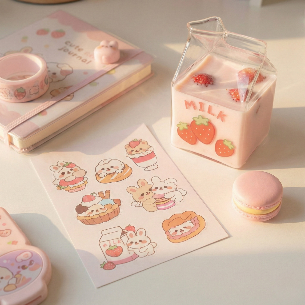 🍓 Mochi & Bebe Kawaii Sticker Pack