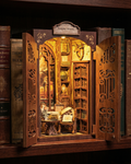 The Old Bookhouse | DIY Miniature Library Kit & Vintage Bookshelf Insert